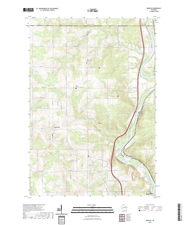 USGS Topographic Map – Brokaw