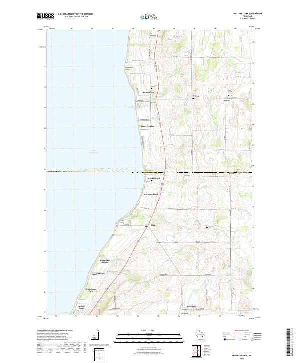 USGS Topographic Map – Brothertown