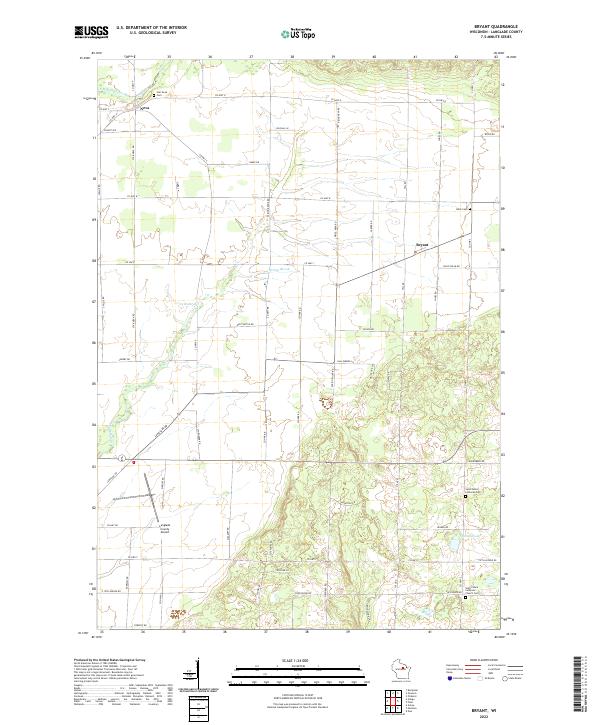 USGS Topographic Map – Bryant