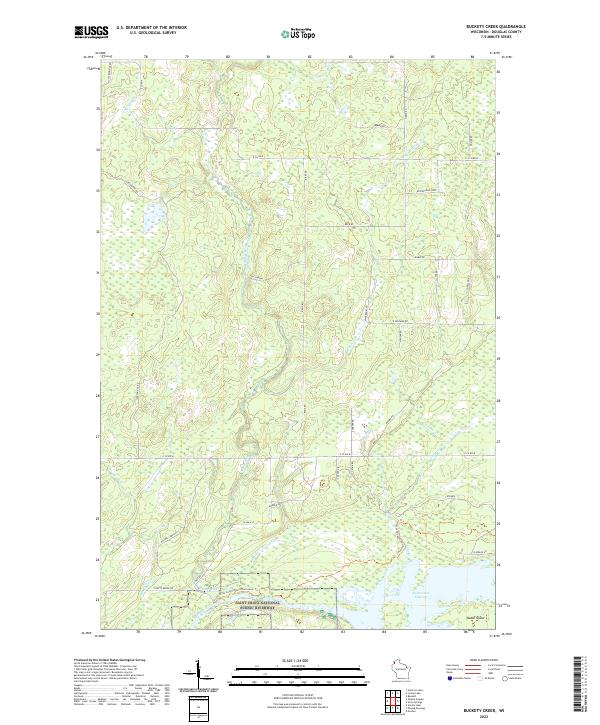 USGS Topographic Map – Buckety Creek
