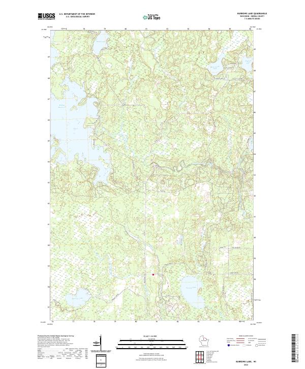 USGS Topographic Map – Burrows Lake