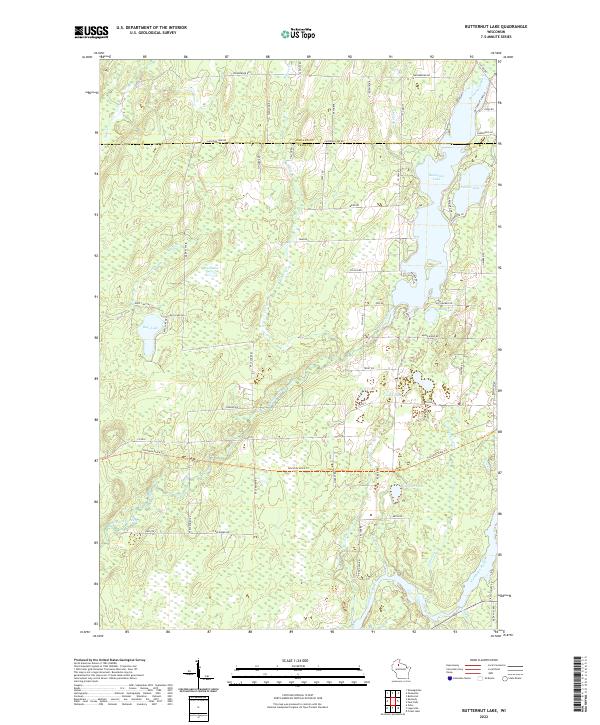 USGS Topographic Map – Butternut Lake