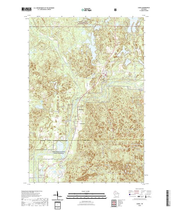 USGS Topographic Map – Cable