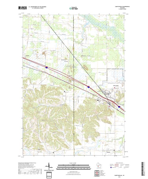 USGS Topographic Map – Camp Douglas