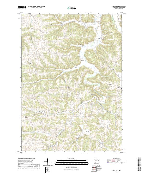 USGS Topographic Map – Castle Rock