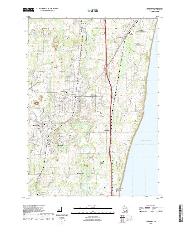 USGS Topographic Map – Cedarburg