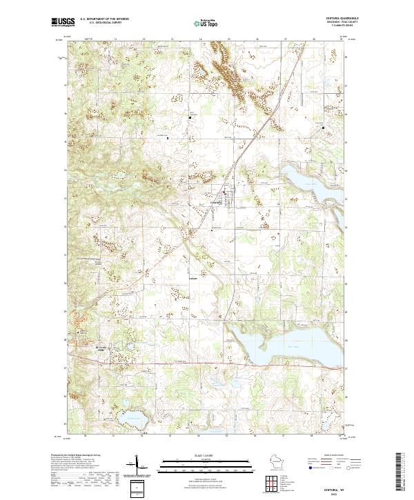 USGS Topographic Map – Centuria