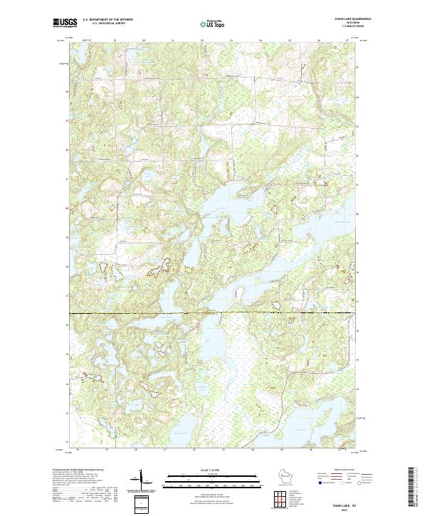 USGS Topographic Map – Chain Lake