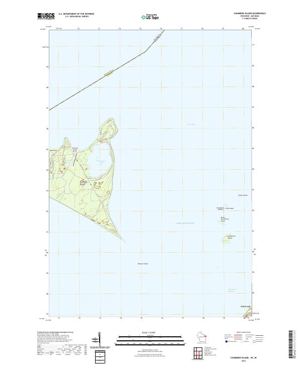 USGS Topographic Map – Chambers Island
