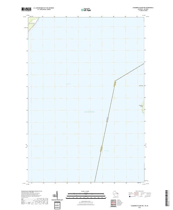 2022 Map of Chambers Island NW, 2022 Print