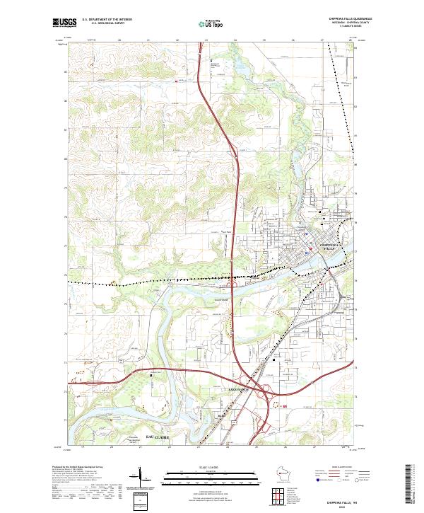 USGS Topographic Map – Chippewa Falls