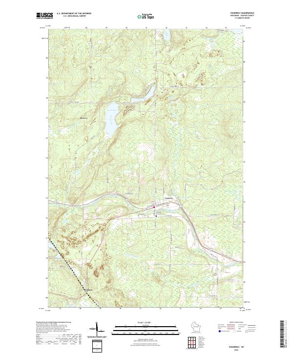 USGS Topographic Map – Couderay