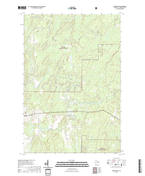 USGS Topographic Map – Crandon NE
