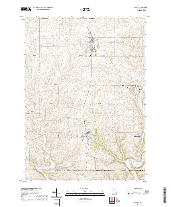 USGS Topographic Map – Cuba City