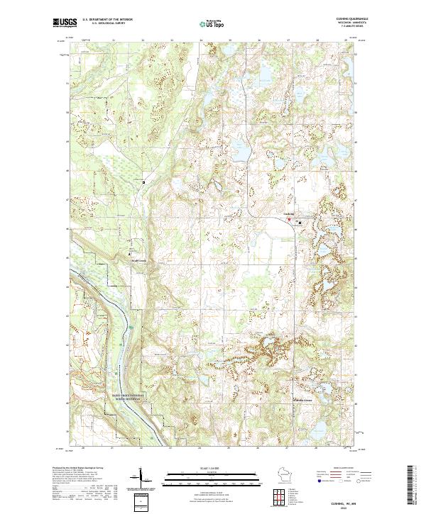 2022 Map of Cushing, 2022 Print
