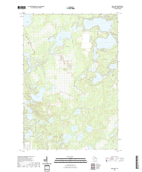 USGS Topographic Map – Dam Lake