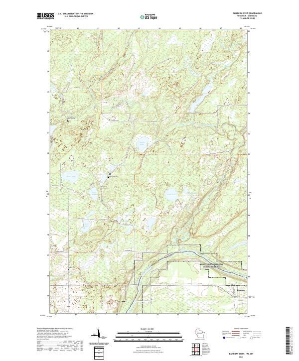 USGS Topographic Map – Danbury West