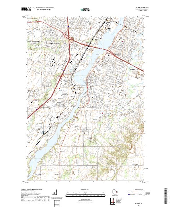 USGS Topographic Map – De Pere