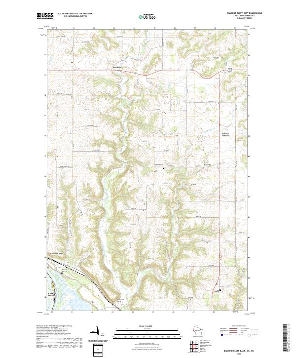 USGS Topographic Map – Diamond Bluff East