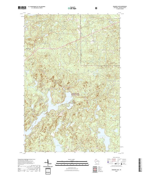USGS Topographic Map – Diamond Lake