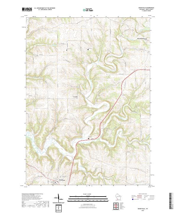 USGS Topographic Map – Dickeyville