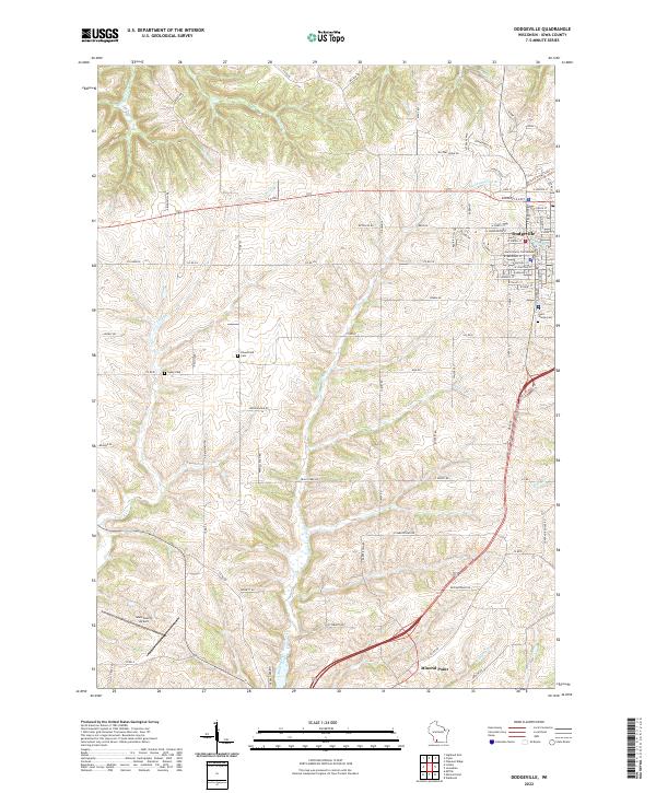 USGS Topographic Map – Dodgeville