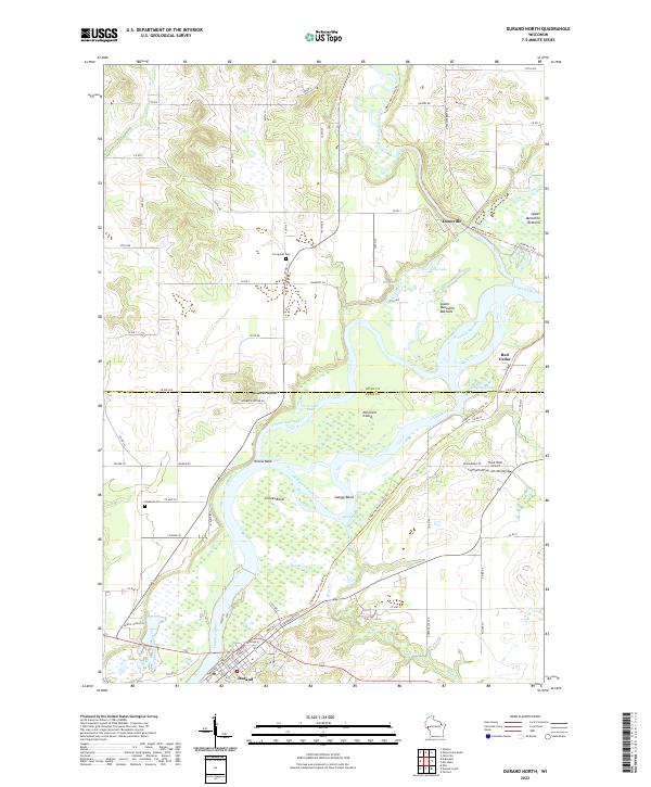 USGS Topographic Map – Durand North
