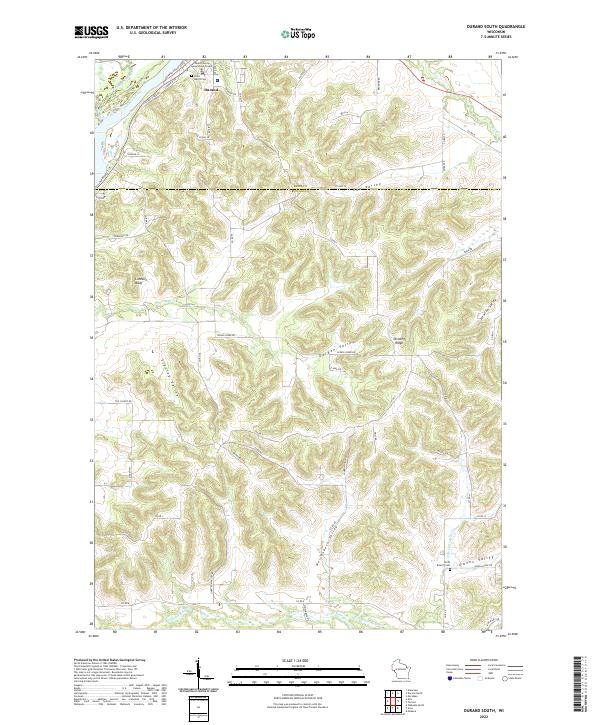 USGS Topographic Map – Durand South