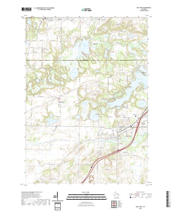 USGS Topographic Map – East Troy