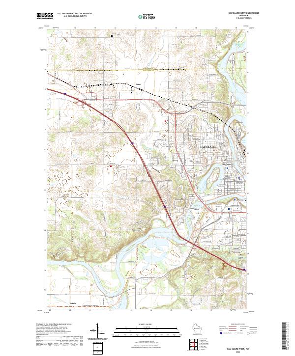 USGS Topographic Map – Eau Claire West