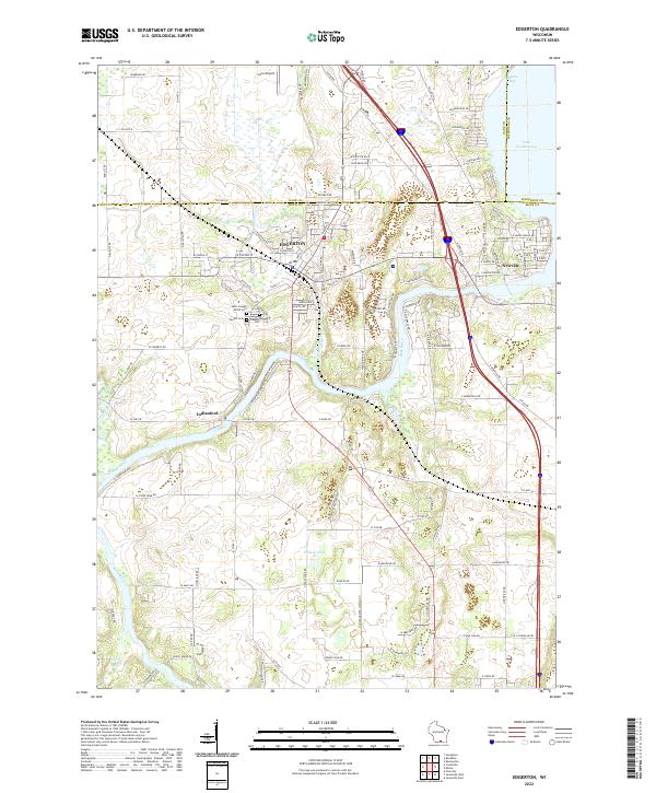 USGS Topographic Map – Edgerton