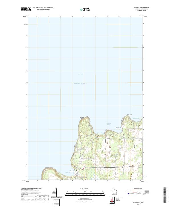 USGS Topographic Map – Ellison Bay