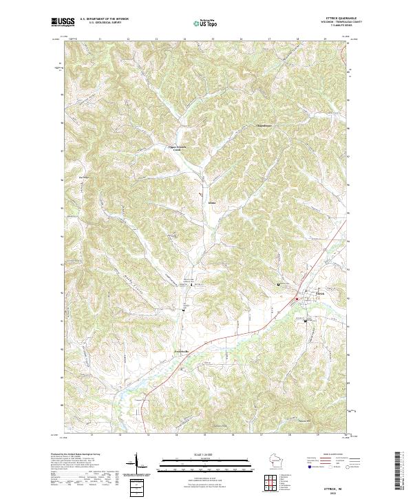 USGS Topographic Map – Ettrick