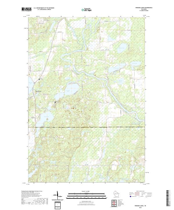 USGS Topographic Map – Fireside Lakes