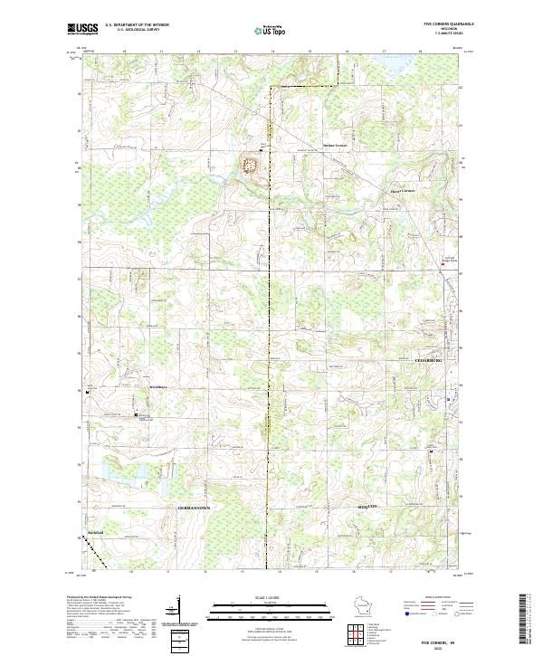 USGS Topographic Map – Five Corners