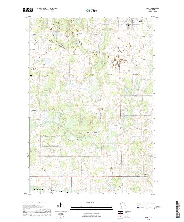 USGS Topographic Map – Forest