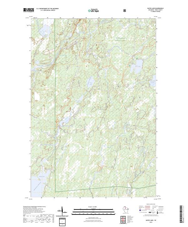 USGS Topographic Map – Gates Lake