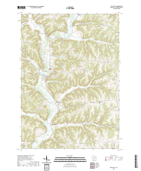 USGS Topographic Map – Gays Mills