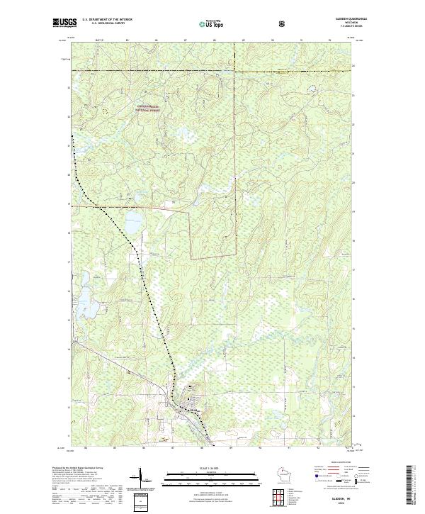 USGS Topographic Map – Glidden