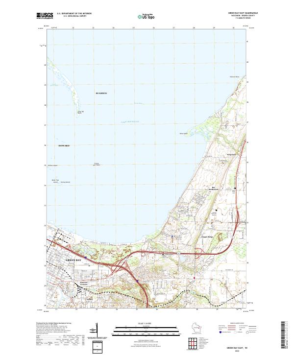 USGS Topographic Map – Green Bay East