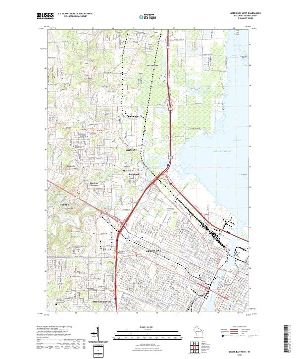 USGS Topographic Map – Green Bay West