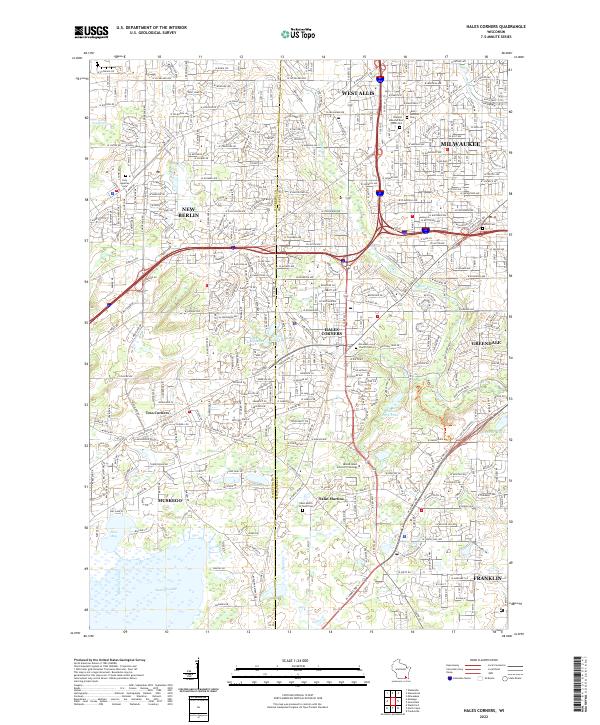 USGS Topographic Map – Hales Corners