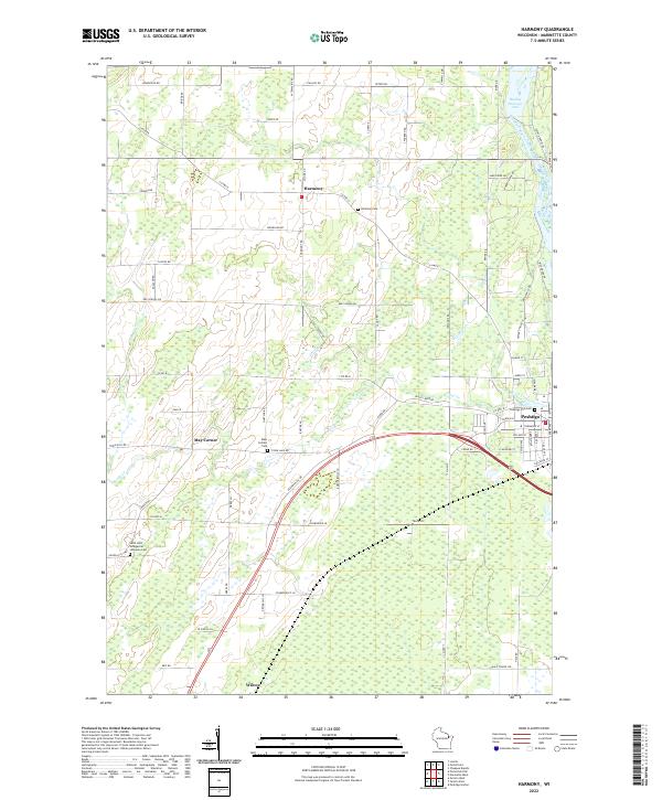 USGS Topographic Map – Harmony
