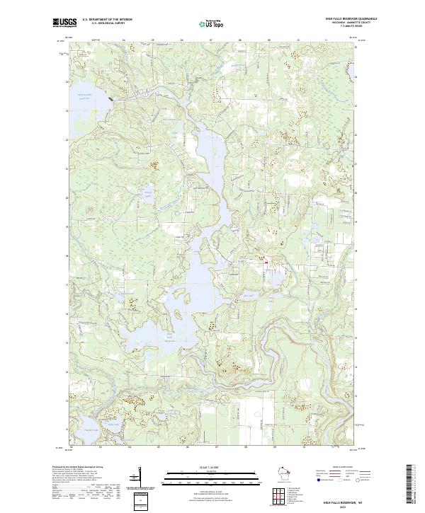 USGS Topographic Map – High Falls Reservoir