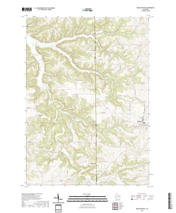 USGS Topographic Map – Highland West