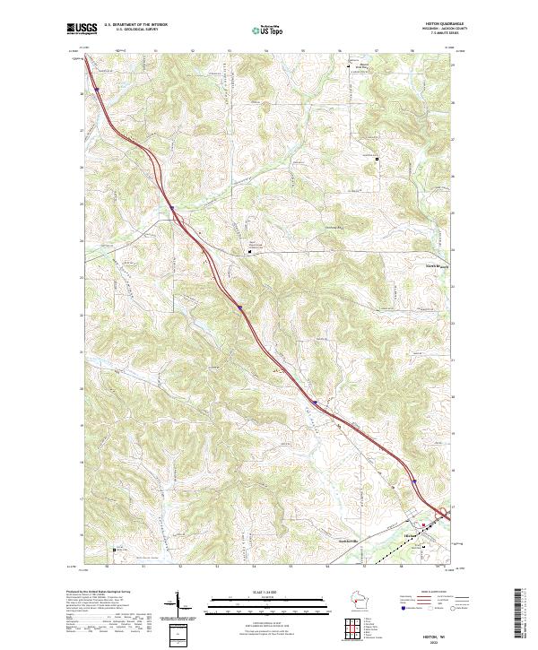 USGS Topographic Map – Hixton