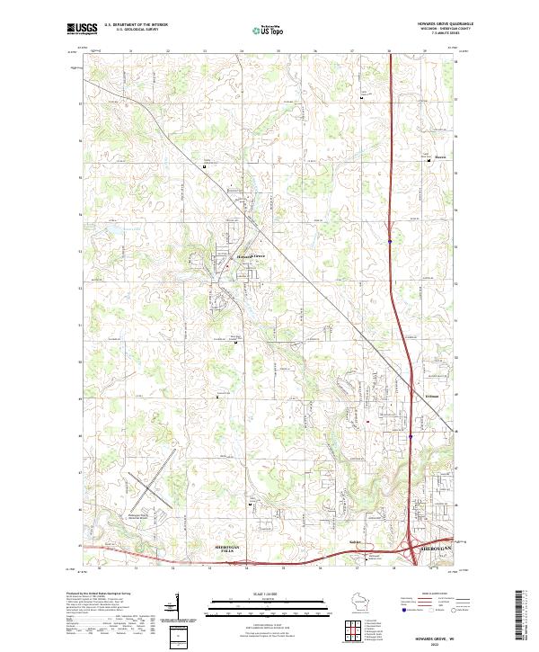 USGS Topographic Map – Howards Grove