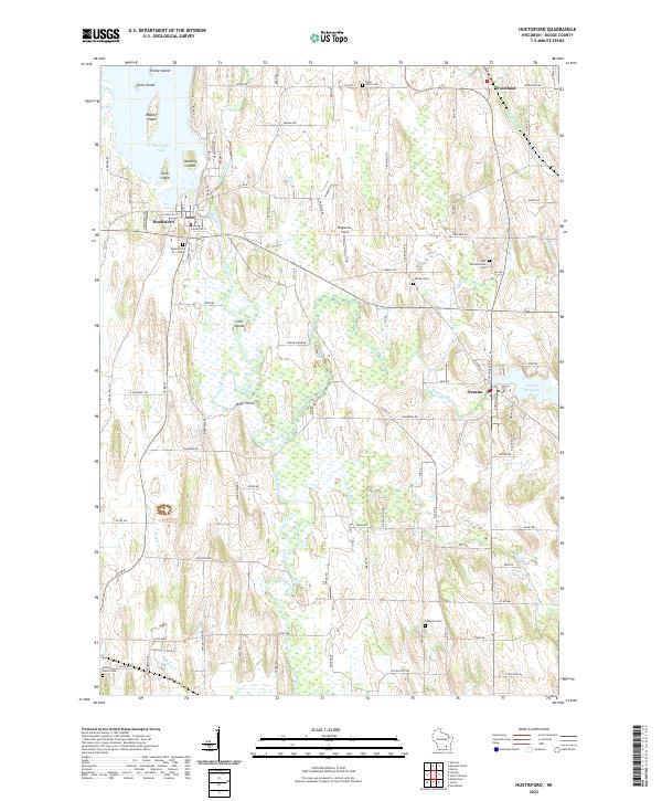 USGS Topographic Map – Hustisford