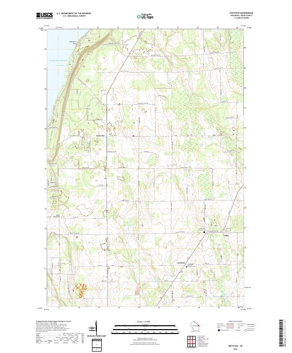 USGS Topographic Map – Institute