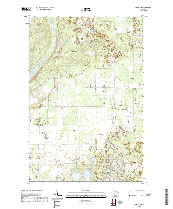 USGS Topographic Map – Island Lake